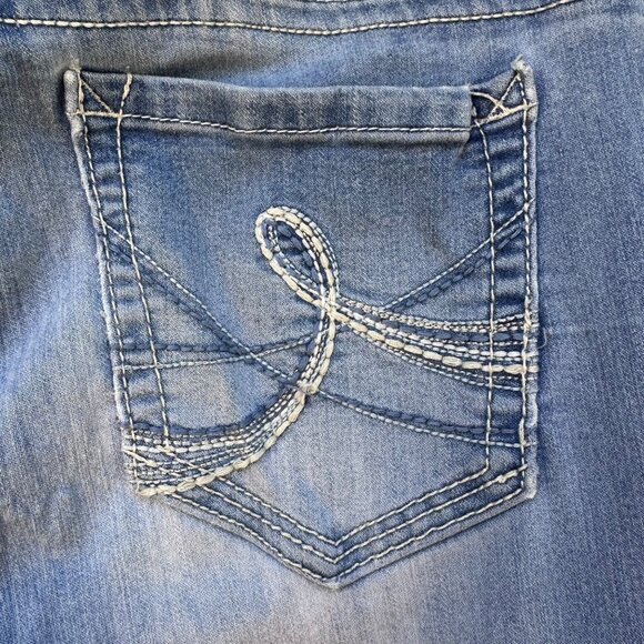 Wallflower Womens Light Wash Skinny Jeans Mid-Rise Stretch Denim Size 7 - Picture 13 of 14